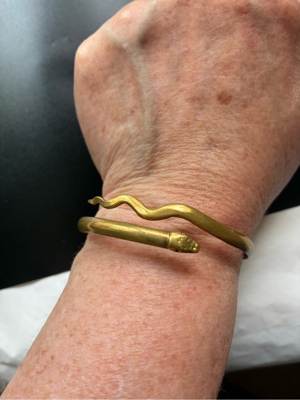 Gold Serpent Wrap Cuff Bracelet - Women's Fashion Jewelry